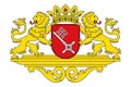 Symbol of the Coat of arms of Germany city Bremen isolated on the white background