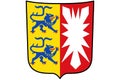 Symbol of Coat of arms of Germany state Schleswig-Holstein on the white background