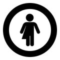 Symbol concept of gender loyalty Transvestite concept Homosexual icon black color vector in circle round illustration flat style Royalty Free Stock Photo