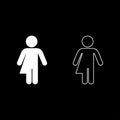 Symbol concept of gender loyalty Transvestite concept Homosexual icon set white color illustration flat style simple image Royalty Free Stock Photo