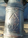 Symbol of Dutch East India Company on cannon