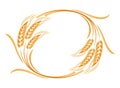 Symbol of ear of wheat. Royalty Free Stock Photo