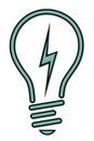 Symbol of electric lamp. Royalty Free Stock Photo