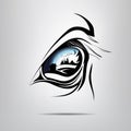 Symbol equine eye. vector illustration Royalty Free Stock Photo