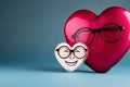 symbol evaluation support mindset positive concept health mental eyeglasses face smiling Heart