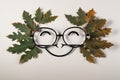 symbol evaluation support mindset positive concept health mental foliage eyeglasses face smiling Head