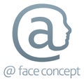 At Symbol Face Concept