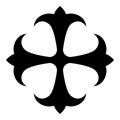 Symbol field lily kreen strong Cross monogram dokonstantinovsky Symbol of the Apostle anchor Hope sign Religious cross icon black