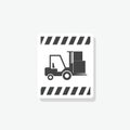 Symbol Forklift truck sign Hazard warning forklift sticker
