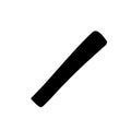Symbol forward slash bold font in doodle hand drawn style isolated on white background. For logo, presentation, branding,