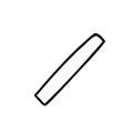 Symbol forward slash cartoon outline in outline childlike style isolated on white background. For typography, font, lettering,
