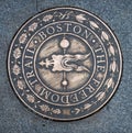 Symbol of The Freedom Trail in Boston Royalty Free Stock Photo