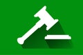 Symbol Gavel with shadow, Illustration for Justice article related