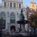 Symbol of GdaÃâsk - Fountain of Neptune, Poland Royalty Free Stock Photo