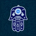 The symbol of good luck is the Hamsa amulet. Postcards with symbols that bring good luck and fortune. An amulet in the form of a