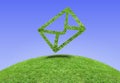 Symbol grass email Royalty Free Stock Photo