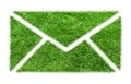 Symbol grass email Royalty Free Stock Photo