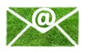 Symbol grass email Royalty Free Stock Photo