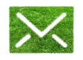 Symbol grass email Royalty Free Stock Photo