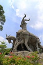 Symbol of guangzhou city, five goats Royalty Free Stock Photo