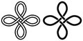 Symbol of happiness talisman amulet Celtic knot vector symbol of attracting good luck and wealth money, love, health