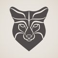 Symbol head of the old fox Royalty Free Stock Photo