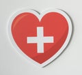 Symbol of a health heart icon on background