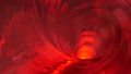 Symbol of hell, inferno and infinity. Red liquid hypnotic looped aqua swirl turning. Meditative luminous whirlpool. Mesmerising