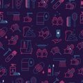 Symbol of Higiene Seamless Pattern Background. Vector Royalty Free Stock Photo