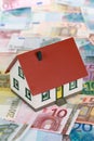 Symbol for home financing (Euro) Royalty Free Stock Photo
