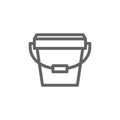 Simple bucket icon. Symbol and sign illustration design. Isolated on white background