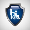 symbol icon disabled wheel chair Royalty Free Stock Photo