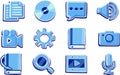 Symbol icon vector cyan blue set web