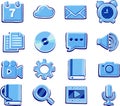 Symbol icon vector cyan blue set web