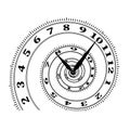 Symbol infinite time spiral vector illustration Royalty Free Stock Photo