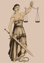 Symbol of justice Femida Royalty Free Stock Photo