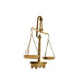 Symbol of justice - gold vintage scales