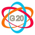 Symbol logo of the G20 summit icon G-20 Summit in Hamburg