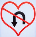 Symbol of love does not change or return Royalty Free Stock Photo