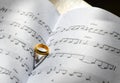 Symbol of love, Ring on the song books music notes