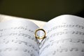 Symbol of love, Ring on the song books music notes