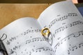 Symbol of love, Ring on the song books music notes