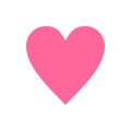 Pink Heart.Abstract heart shape. Vector illustration.Heart icon in flat style. The heart as a symbol of love. Elegance. Royalty Free Stock Photo