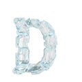 Symbol made of broken ice. letter d Royalty Free Stock Photo