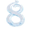 Symbol made of ice. number 8 Royalty Free Stock Photo