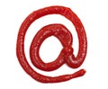 Symbol of a-mail from ketchup