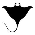 Manta ray silhouette