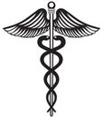 Symbol medical caduceus Royalty Free Stock Photo