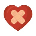 Symbol medical heart plaster