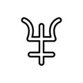 Symbol Neptune icon. Simple line, outline vector elements of esoteric icons for ui and ux, website or mobile application